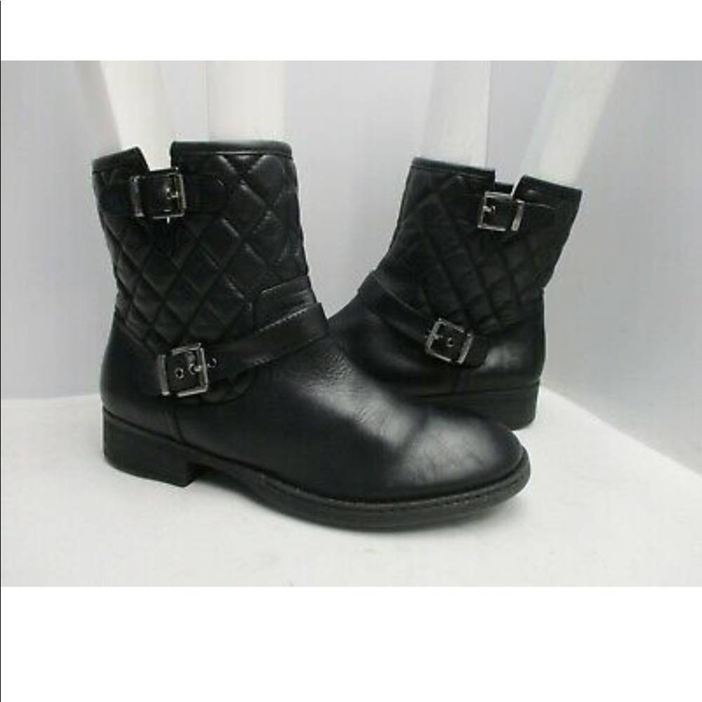 ARTURO CHIANG Sarabeth Quilted Boot Black Leather Boots